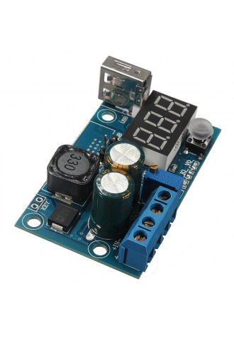 5Pcs DC-DC LM2596 USB LED Voltmeter Adjustable Step Down Module