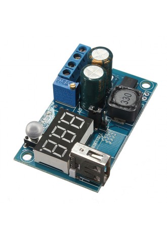 5Pcs DC-DC LM2596 USB LED Voltmeter Adjustable Step Down Module