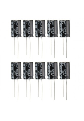 50pcs 35V 1000uF Electrolytic Capacitor Low ESR 13 x 20mm