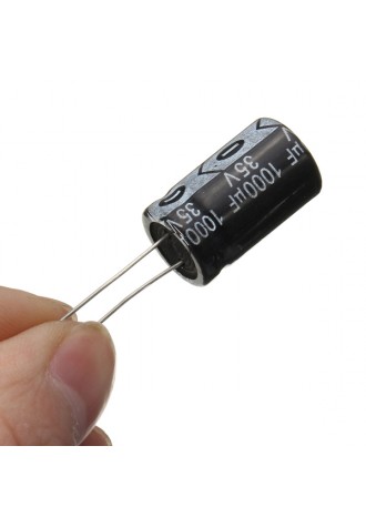 50pcs 35V 1000uF Electrolytic Capacitor Low ESR 13 x 20mm