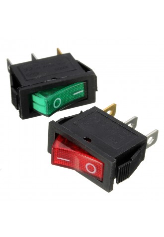 Large Rectangle Rocker Switch LED Lighted Car Dash Boat 3-Pin SPST 12V