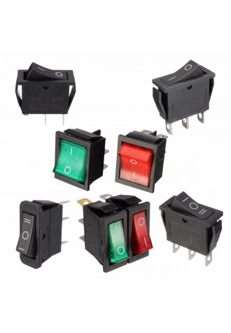 Large Rectangle Rocker Switch LED Lighted Car Dash Boat 3-Pin SPST 12V