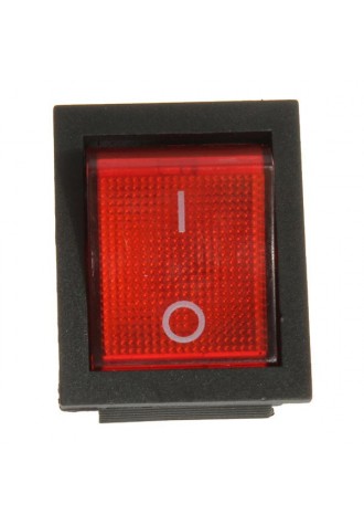 15Pcs Red Light 4 Pin DPST ON-OFF Rocker Boat Switch 13A/250V 20A/125V