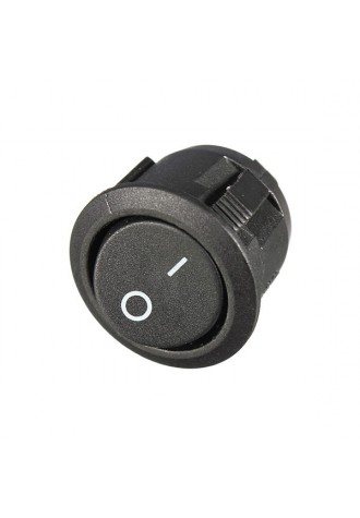 5Pcs Mini Round Black 2 Pin SPST ON-OFF Rocker Switch Button