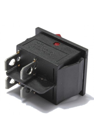 Red Light Lamp 4 Pin DPST ON-OFF Rocker Boat Switch 13A/250V 20A/125V