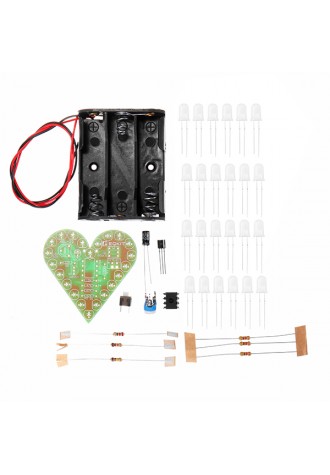 Heart Shaped Light Kit DIY Breathing Light Parts Red Green Blue White Color Optional