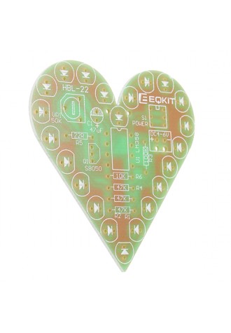 Heart Shaped Light Kit DIY Breathing Light Parts Red Green Blue White Color Optional