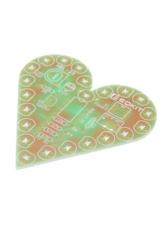 Heart Shaped Light Kit DIY Breathing Light Parts Red Green Blue White Color Optional