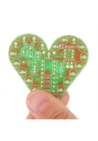 Heart Shaped Light Kit DIY Breathing Light Parts Red Green Blue White Color Optional