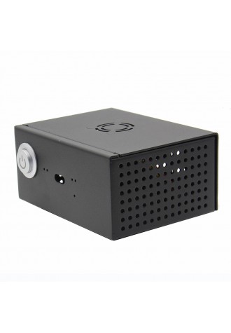 Metal Case + Power Control Switch + Cooling Fan For X820 SSD/HDD Storage Board