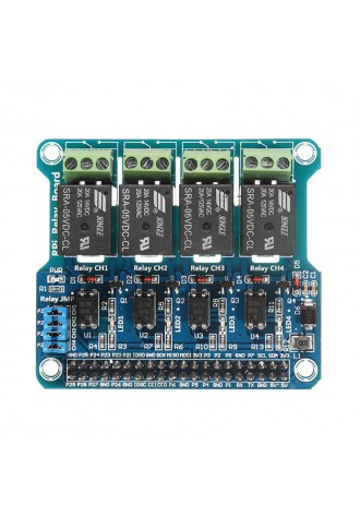 4 Channel 5A 250V AC/30V DC Compatible 40Pin Relay Board