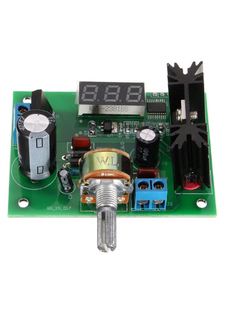 LM317 Adjustable Voltage Regulator Step-down Power Supply Module LED Meter