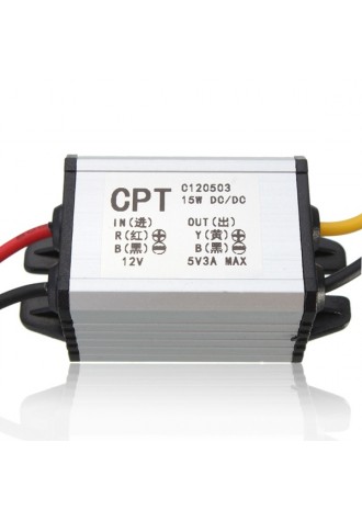 12V To 5V 3A DC-DC Waterproof Charger Converter Power Step Down Module