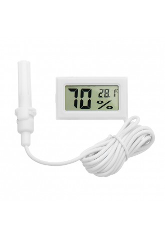 3Pcs Mini LCD Digital Thermometer Hygrometer Fridge Freezer Temperature Humidity Meter White Egg Inc