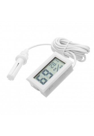 3Pcs Mini LCD Digital Thermometer Hygrometer Fridge Freezer Temperature Humidity Meter White Egg Inc