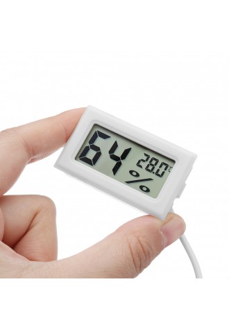 3Pcs Mini LCD Digital Thermometer Hygrometer Fridge Freezer Temperature Humidity Meter White Egg Inc