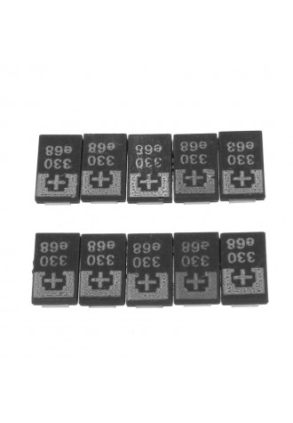 10 Pcs SMD Tantalum Polymer Capacitors 2R5TPE330M9 2.5V 330UF POSCAP Polymer Capacitance