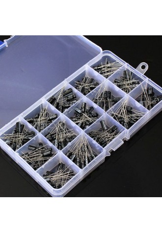 1000pcs 0.1-220uF 15 Value Electrolytic Capacitor Assortment Box Kit