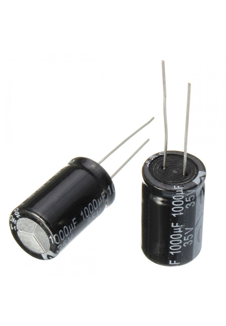 50pcs 35V 1000uF Electrolytic Capacitor Low ESR 13 x 20mm