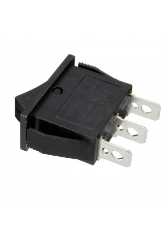 KCD3-3PD Rectangle Rocker Switch 3P3T  125C off-on II-0-I Sign Black