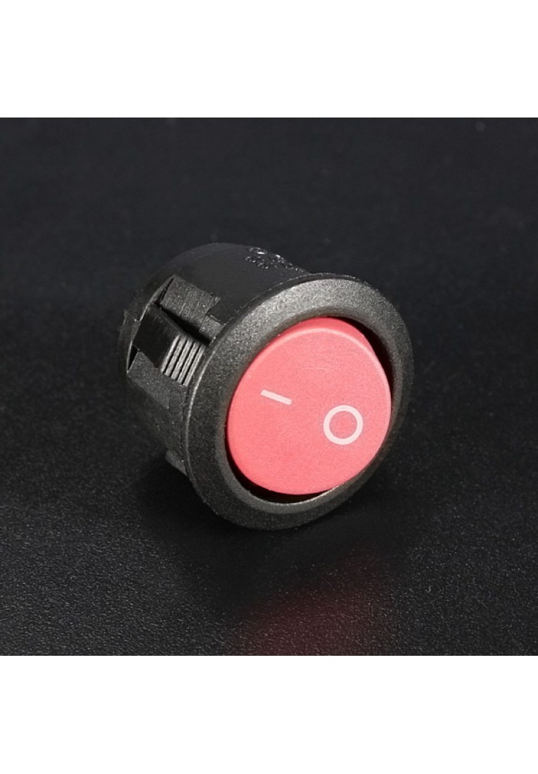 5Pcs Mini Round Red 2 Pin SPST ON-OFF Rocker Switch Button