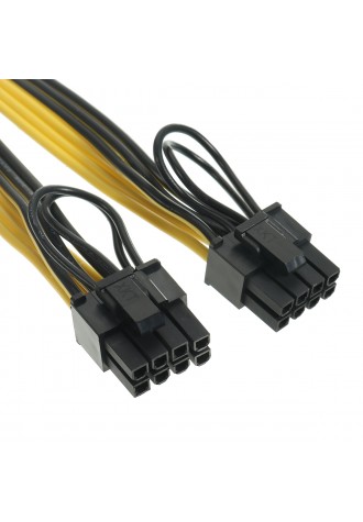 Dual PCIe 8pin Power Cord 6+2pin DIY Splitter Power Cable