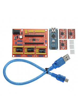 CNC Shield V4+ With Nano 3.0 A4988 3 Axis Stepper Driver Board