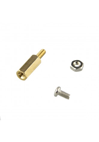 10SETS DIY 11MM Hex Brass Cylinder + Screw + Nut Kits